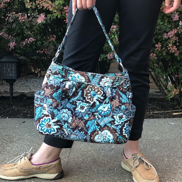 vera bradley java blue tote